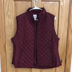 Wine colored vest